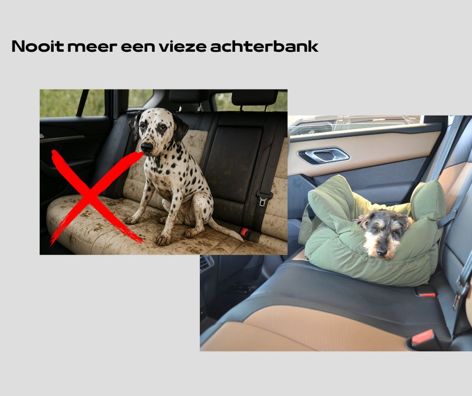 Uitneembaar en wasbaar kussen van de Skipper honden autostoel, gemakkelijk schoon te houden.