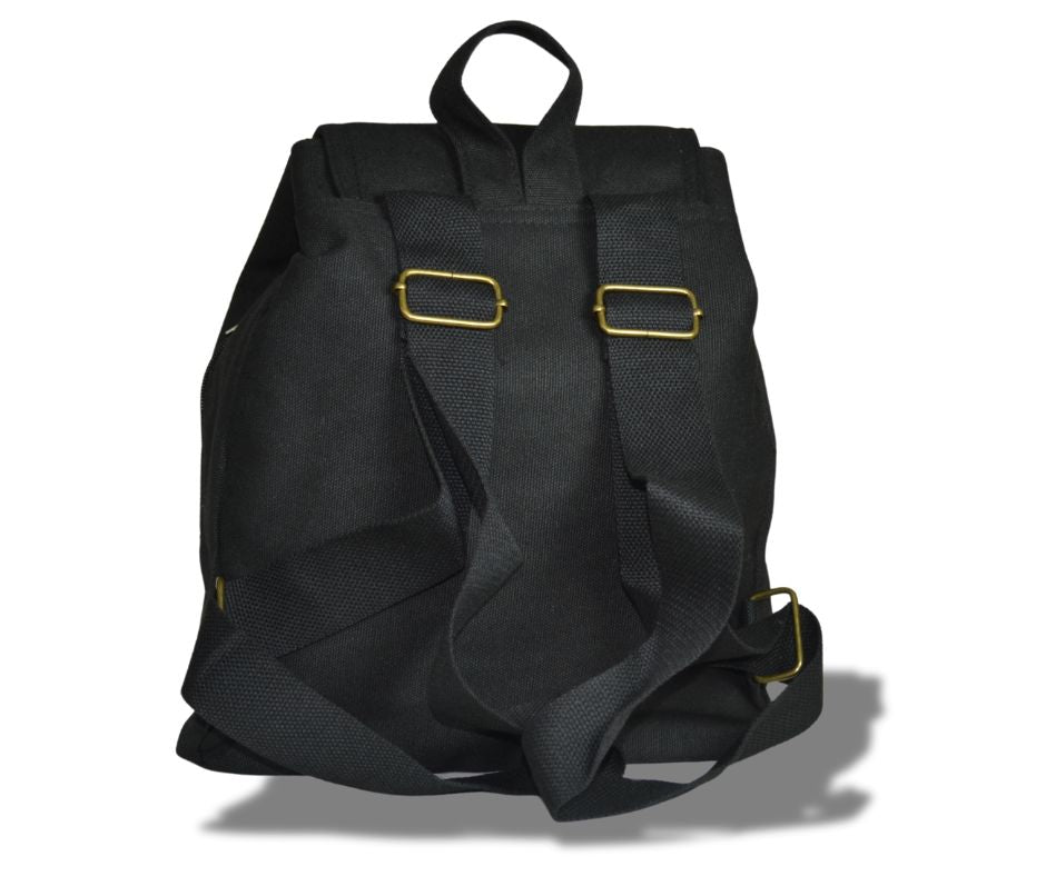 WiMa Aberdeen Rugtas – Handzaam 32×28×15 cm – Waterafstotend Canvas Zwart – Reistas, School, Handbagage - PetsAndBags